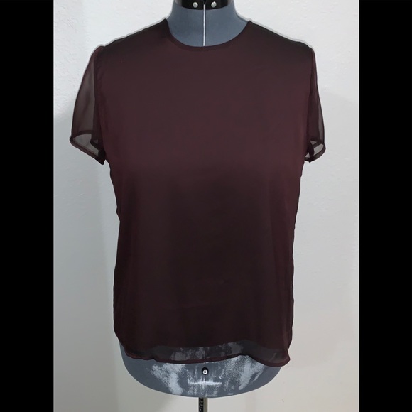 H by Halston Tops - Brown short sleeve blouse